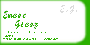 emese giesz business card